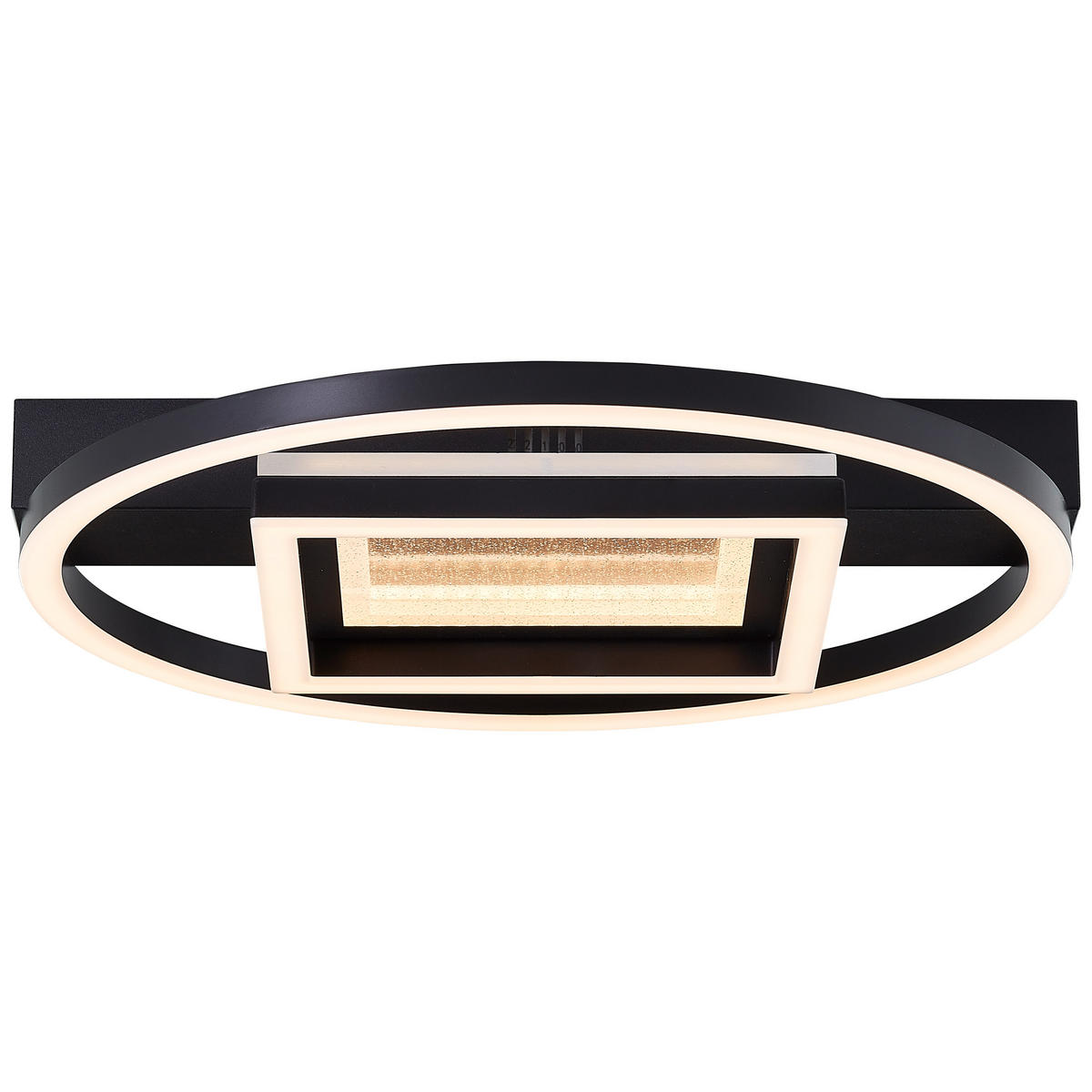 DECKENLEUCHTE Queens G92902A06 - Schwarz, Metall (37/37/6cm) - Brilliant