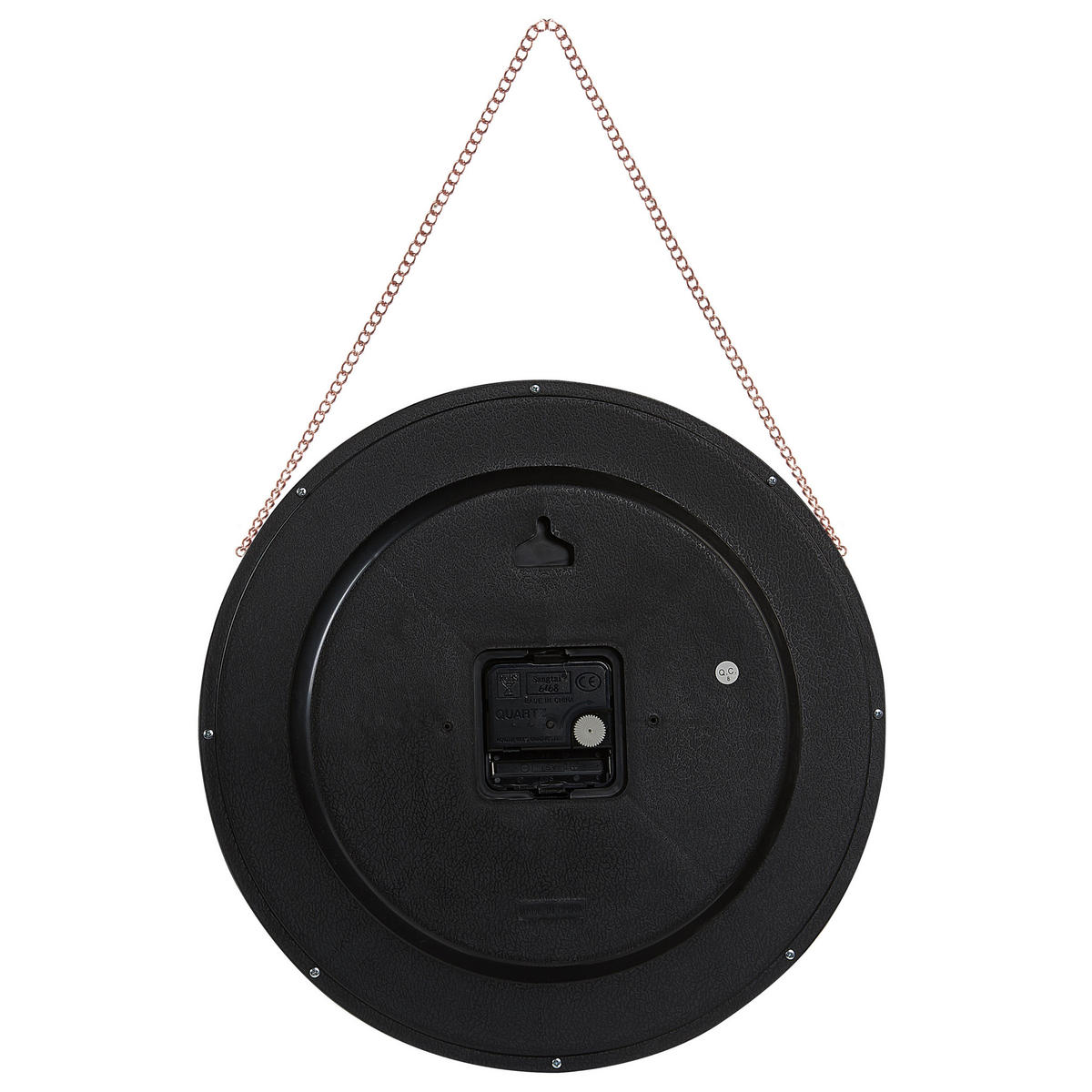 WANDUHR Kunststoff schwarz/kupfer Bezas - Schwarz, Kunststoff (30/48/4cm) - Beliani