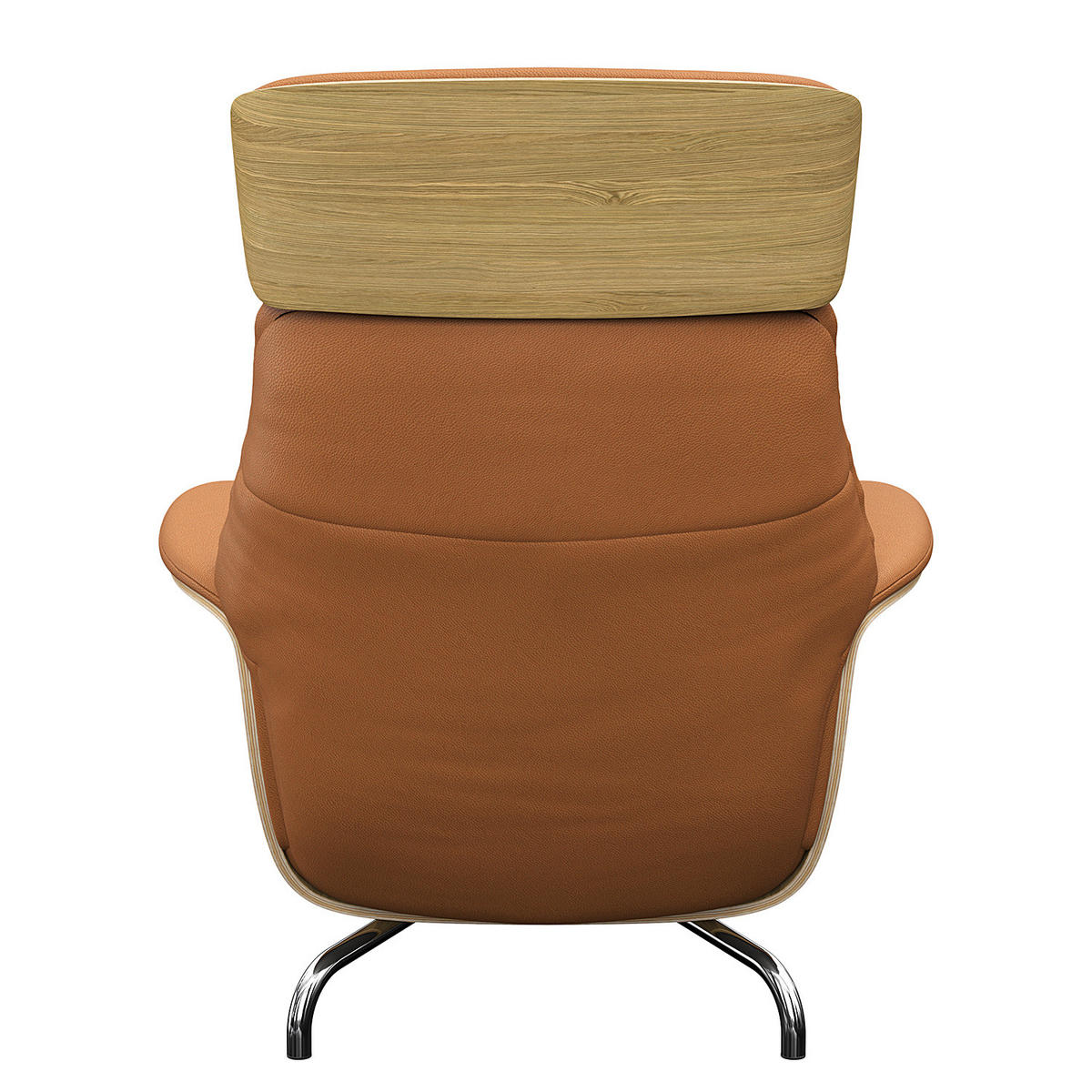 RELAXLIEGE - Echtleder - Chromfarben/Cognac, Leder/Metall (83/103/147cm) - home24