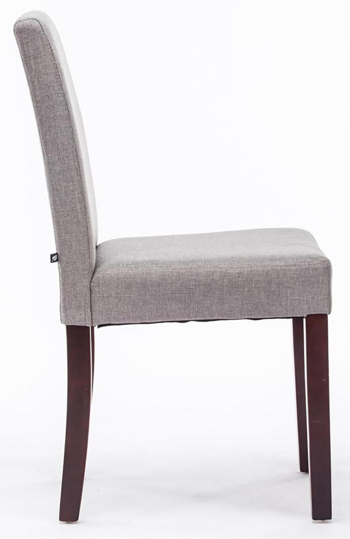 ESSZIMMERSTUHL Ines, 2er Set Stoff, Gestell Holz Cappuccino Hellgrau - Grau/Cappuccino, Holz/Textil (41/91/47cm) - TPFLiving
