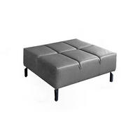 POLSTERHOCKER NELSON Anthrazit Leder - Anthrazit, Leder (107/43/71cm) - KAWOLA