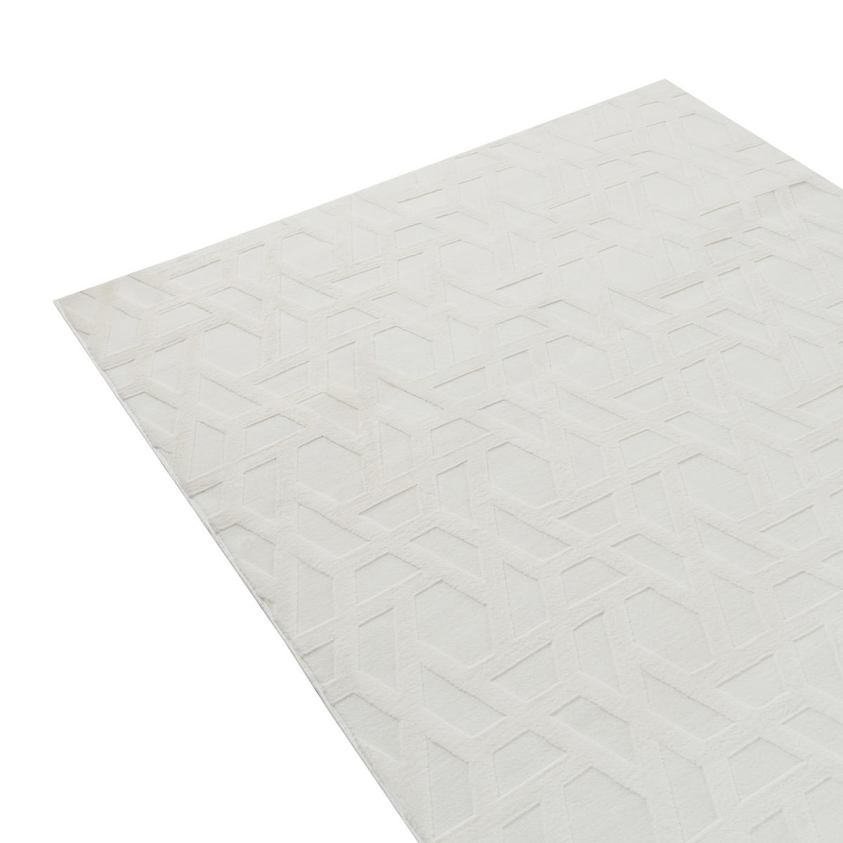 KOBEREC Krémově bílý 160/160 cm Antero - bílá/krémová, textil (160/160cm) - Beliani