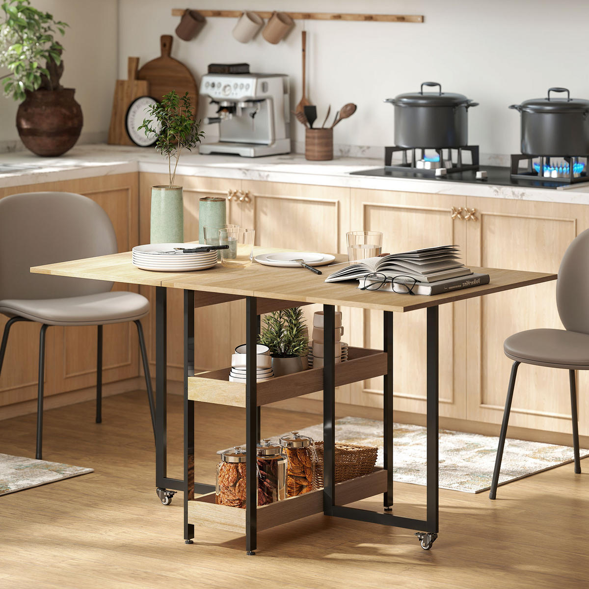 ESSTISCH Bryvin 133.4/80/75 cm - Braun, Holz (133.4/80/75cm) - ZMH