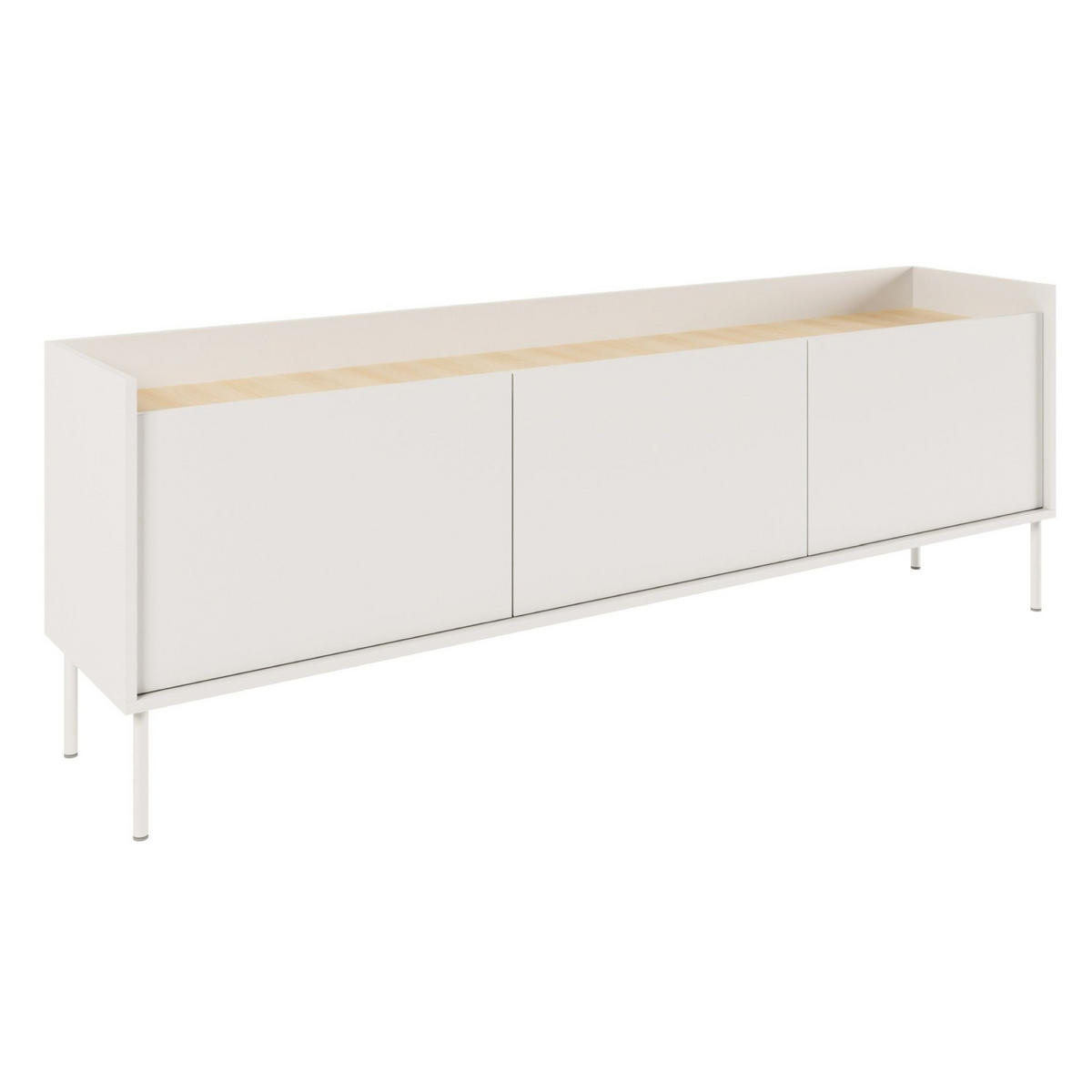TV-SCHRANK Tovi Weiß / Holzoptik Eiche 175 cm - Weiß, Holzwerkstoff/Metall (175/58.5/36.4cm) - Selsey