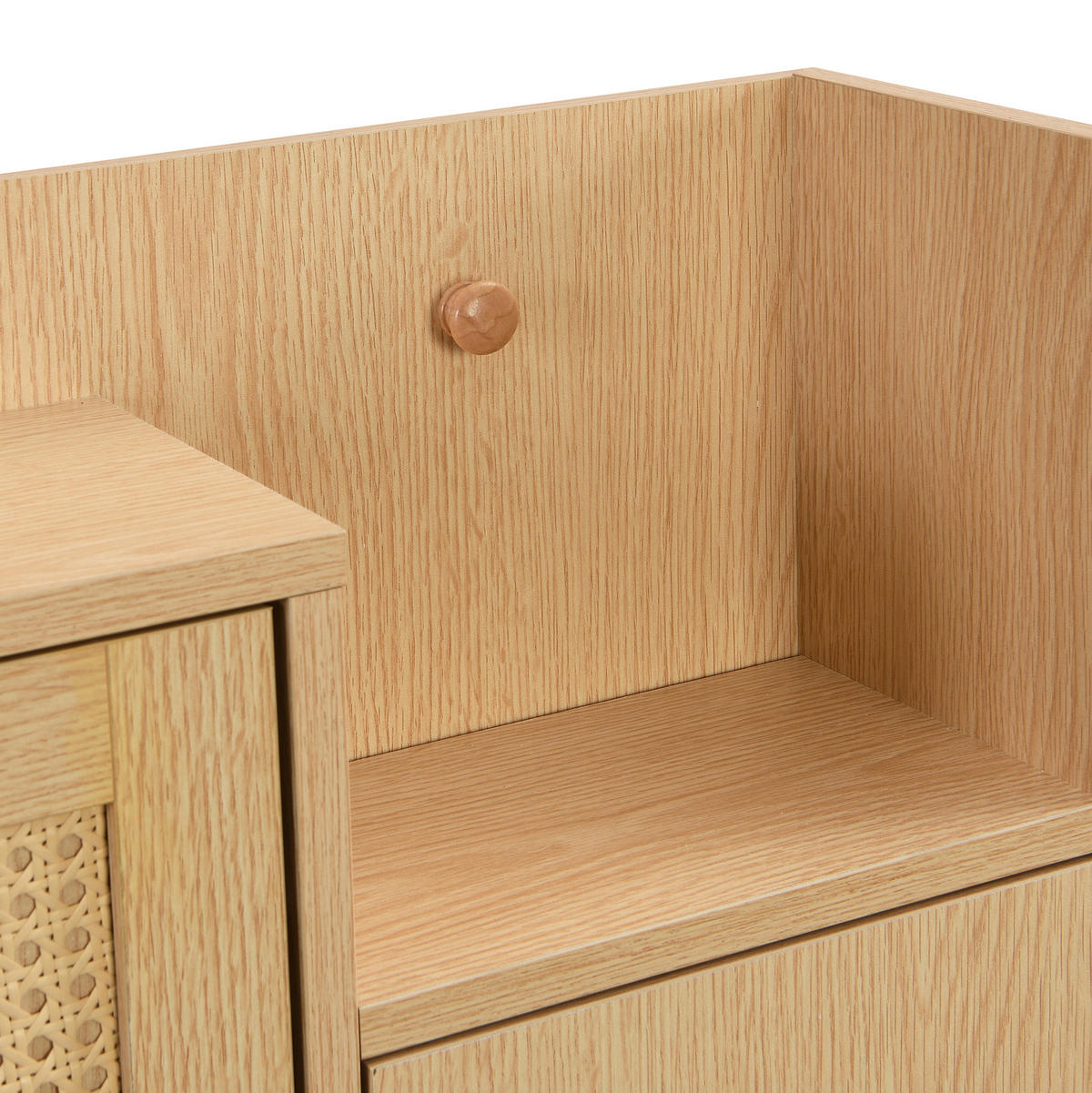 SCHUHSCHRANK aus MDF 90x125x17cm in Natur mit 3 Klappen & Schublade - Naturfarben, Holzwerkstoff (90/125/17cm) - Modfu