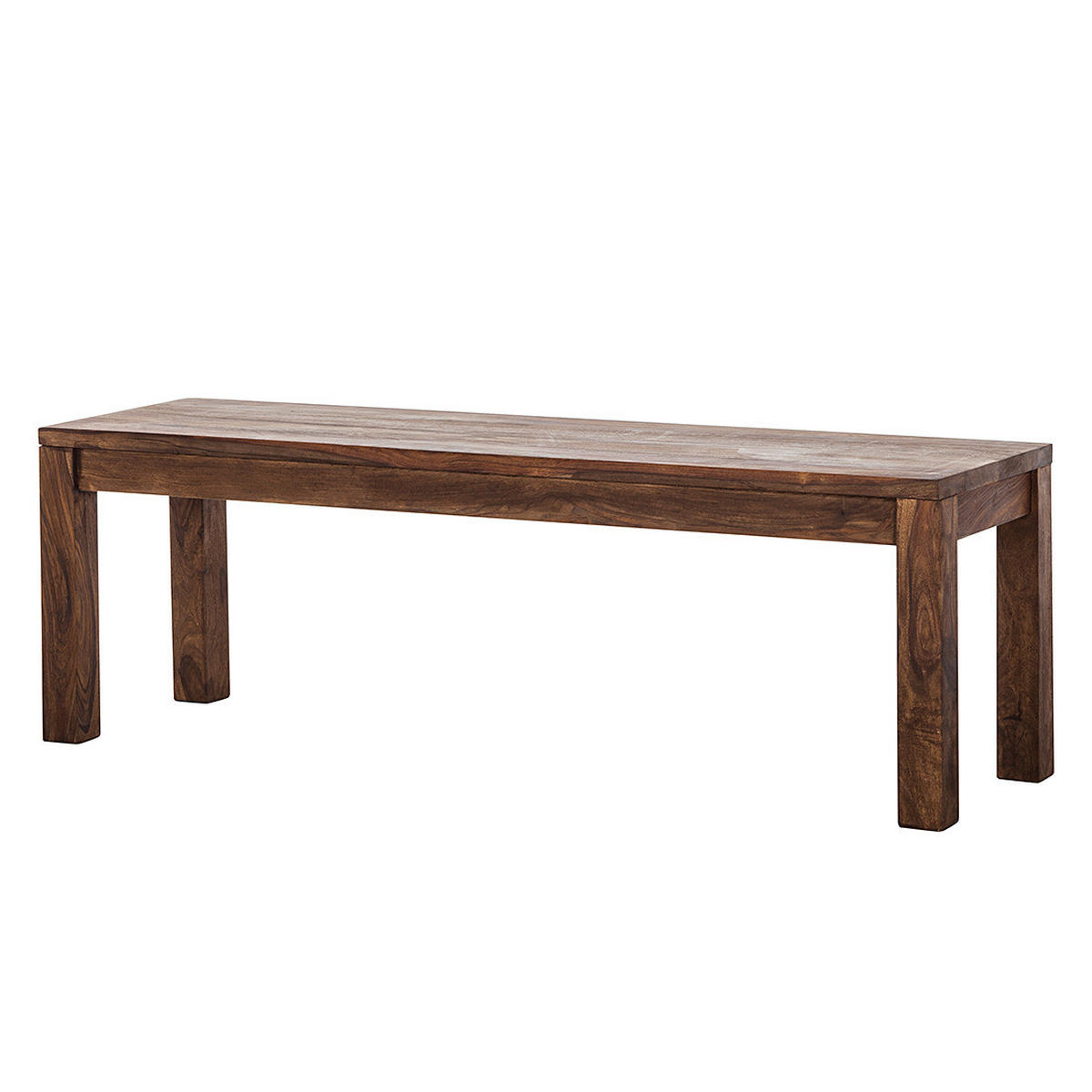 SITZBANK - Sheesham massiv, gewachst - Sheeshamfarben, Holz (140/45/40cm) - home24