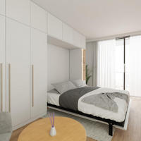 SCHRANKBETT Morphy Einbaubares 180x200 Vertikal - Weiß, Holz (180/200cm) - WallBedKing