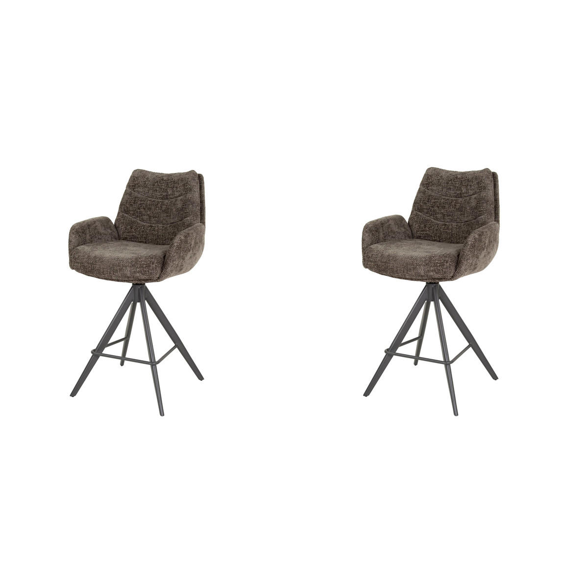 BARSTUHL Lounge Taupe 60/56/99 cm 2er-Set - Taupe, Textil (56/99/60cm) - Hoyz Collection