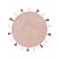 KINDERTEPPICH waschbar Malu Rosa ø 100 cm rund - Rosa, Naturmaterialien/Textil (100/1cm) - KUNSTLOFT