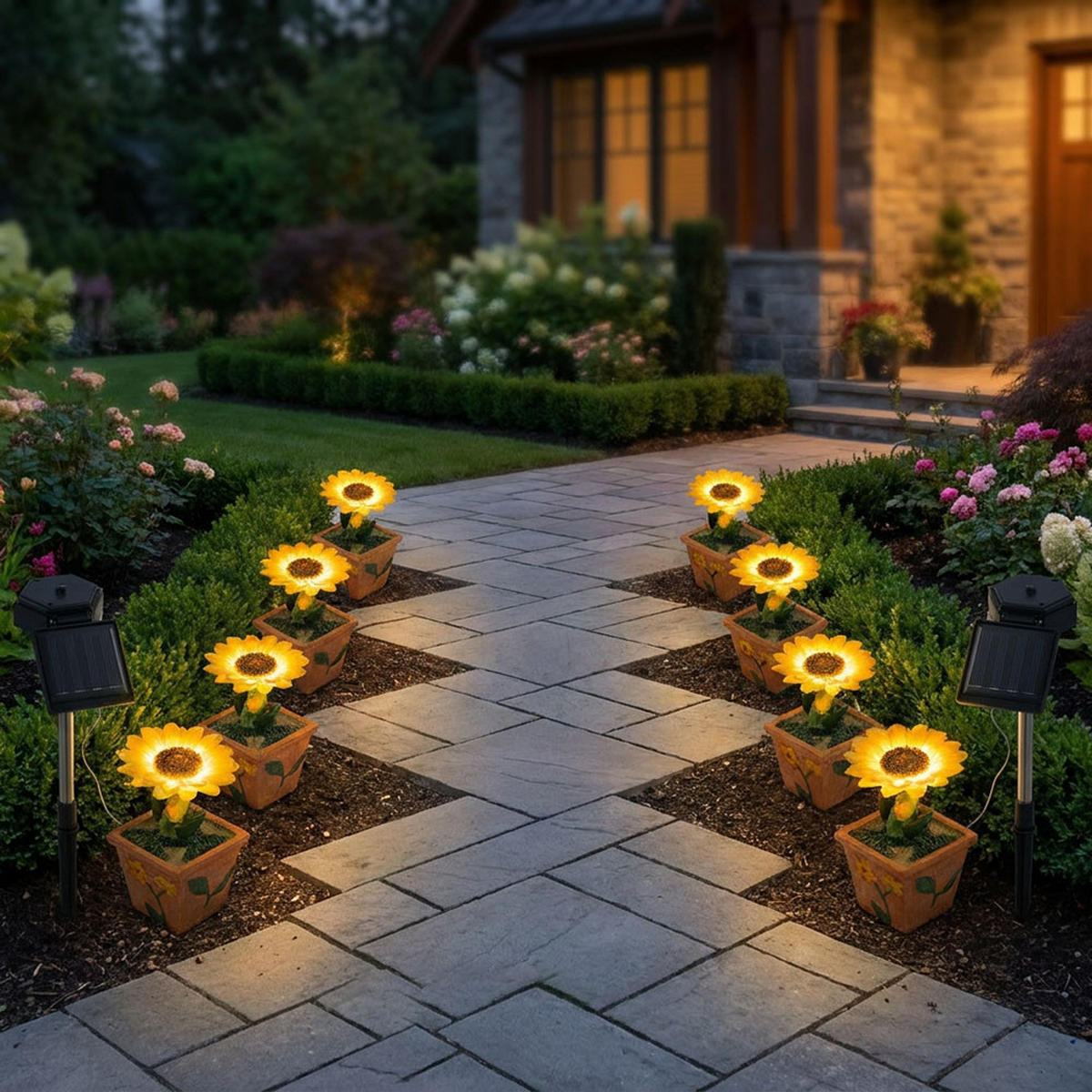 LED AUSSENLEUCHTE Solar Bunt - Multicolor, Kunststoff (12/12/17cm)