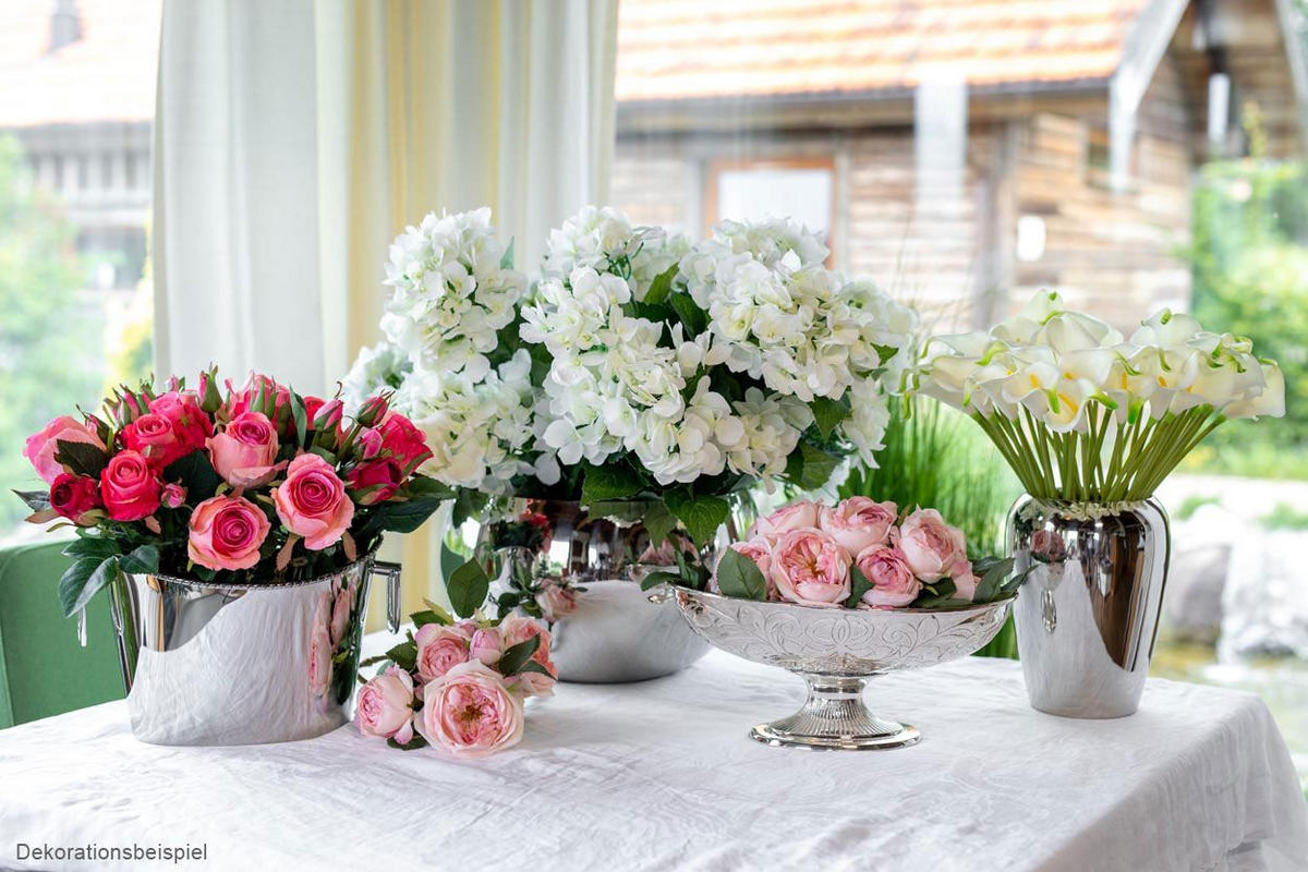 CHAMPAGNER-/FLASCHENKÜHLER Bowl Hochglanz poliert (H) 34 x (Ø) 20 cm - Silberfarben, Paraffin (20/34cm) - Hermann Bauer jun. Kollektion GmbH