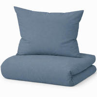 BETTWÄSCHE Mako Satin 155x220 cm aus 100% Baumwolle mit Reißverschluss, Uni Bettbezug 155 x 220 - Blau - Blau, Textil (155/220cm) - Carpe Sonno