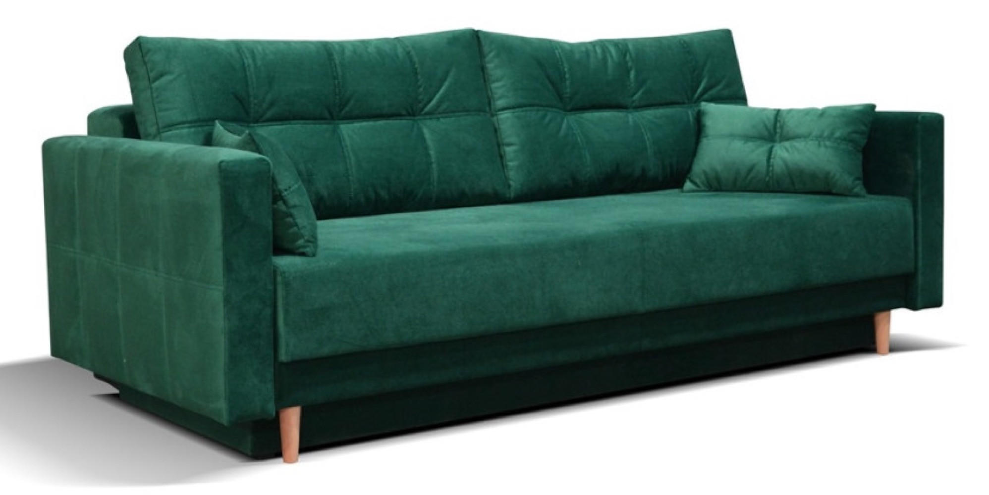SOFA Flaschengrün LEMA Ausziehbar - Grün, Textil (216/85/91cm) - Sepro Meble