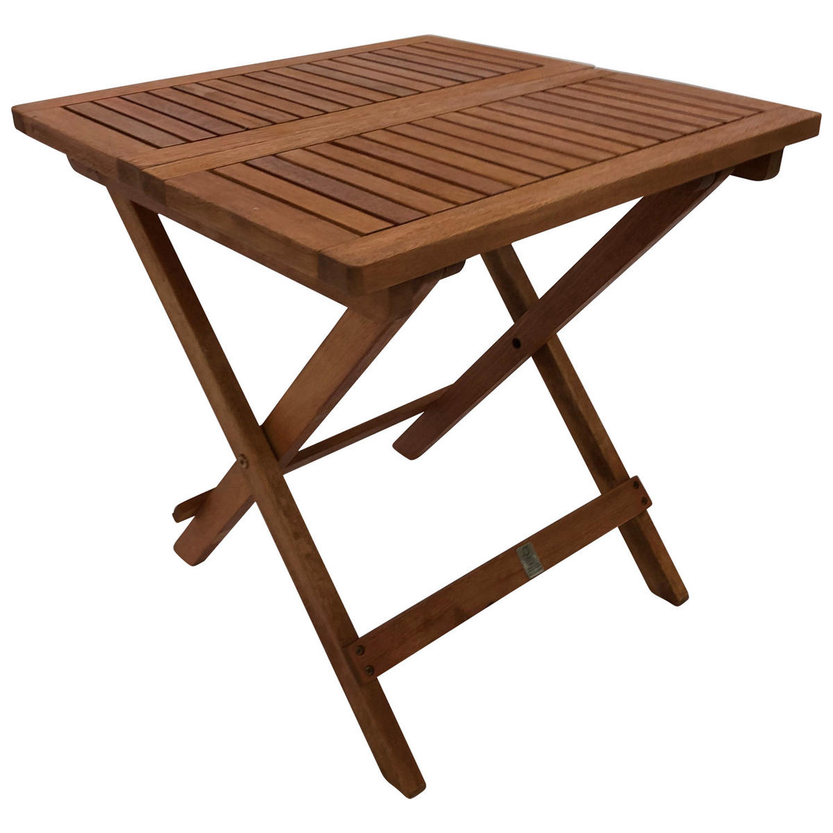 BEISTELLTISCH Norwich - Gartentisch 50x50cm - Eukalyptus geölt, klappbar - Braun, Holz (50/50/50cm) - TPFGarden
