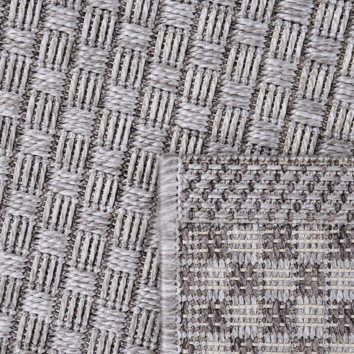 OUTDOORTEPPICH 120/170 cm Waregem 623 - Grau, Kunststoff (120/170cm) - Paco Home