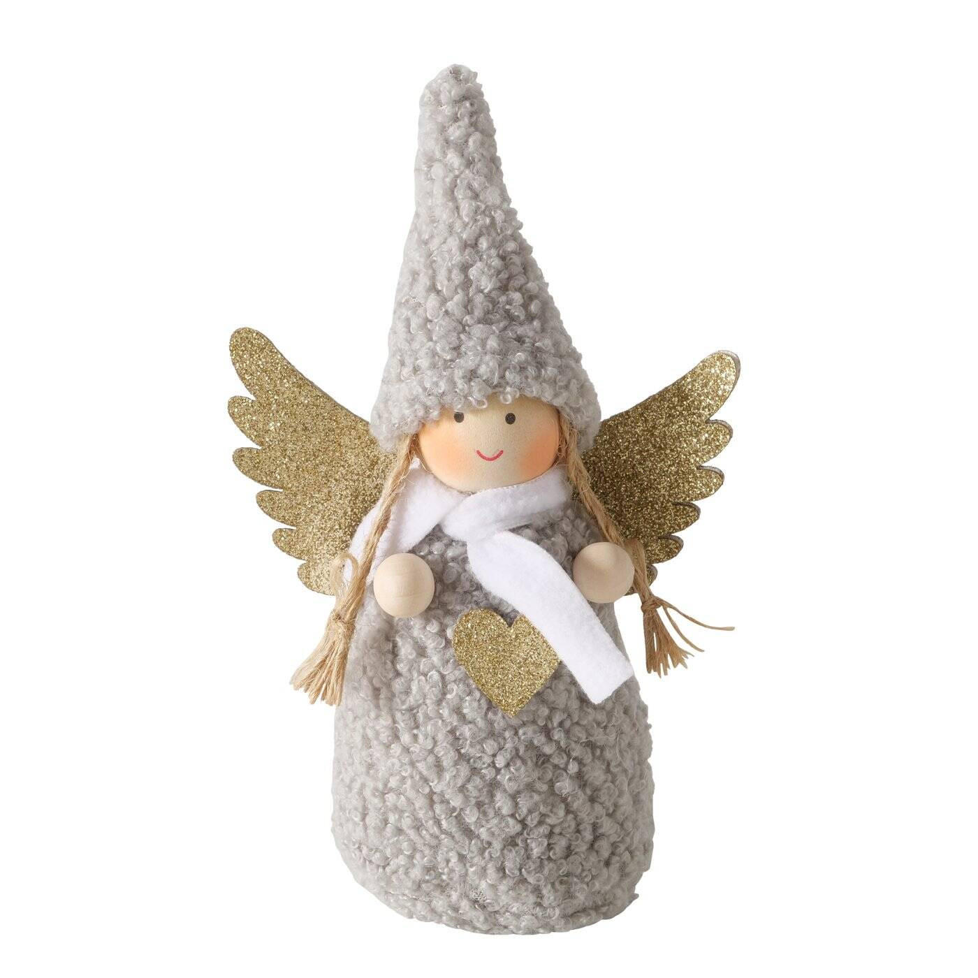 Boltze Home Weihnachtsfigur Grau 6x16x9.5 cm