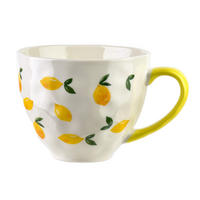 BECHER Limone Gelb 11x15x9 cm Porzellan - Gelb, Keramik (0.4L) - Mondex