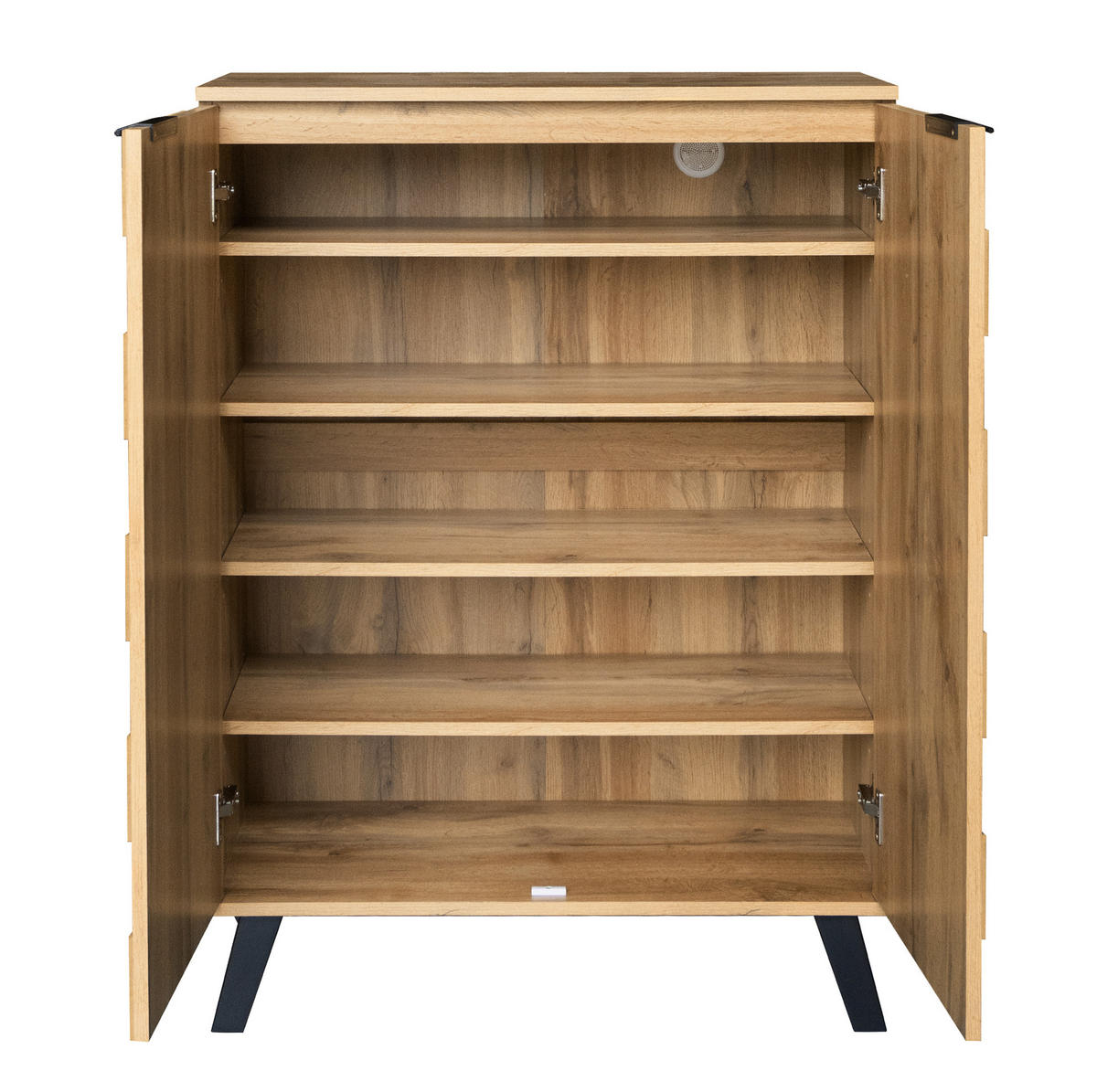 SCHUHSCHRANK 80,5/35/109,5 cm in Holzoptik mit 5 Fächern und verstellbaren Böden - Naturfarben, Holzwerkstoff (80.5/109.5/35cm) - Flora Grace