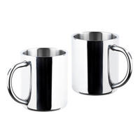 THERMO-TRINKBECHER Edelstahl 2er Set doppelwandig, ca. 200 ml - Transparent, Metall (0.2L) - Haushalt International