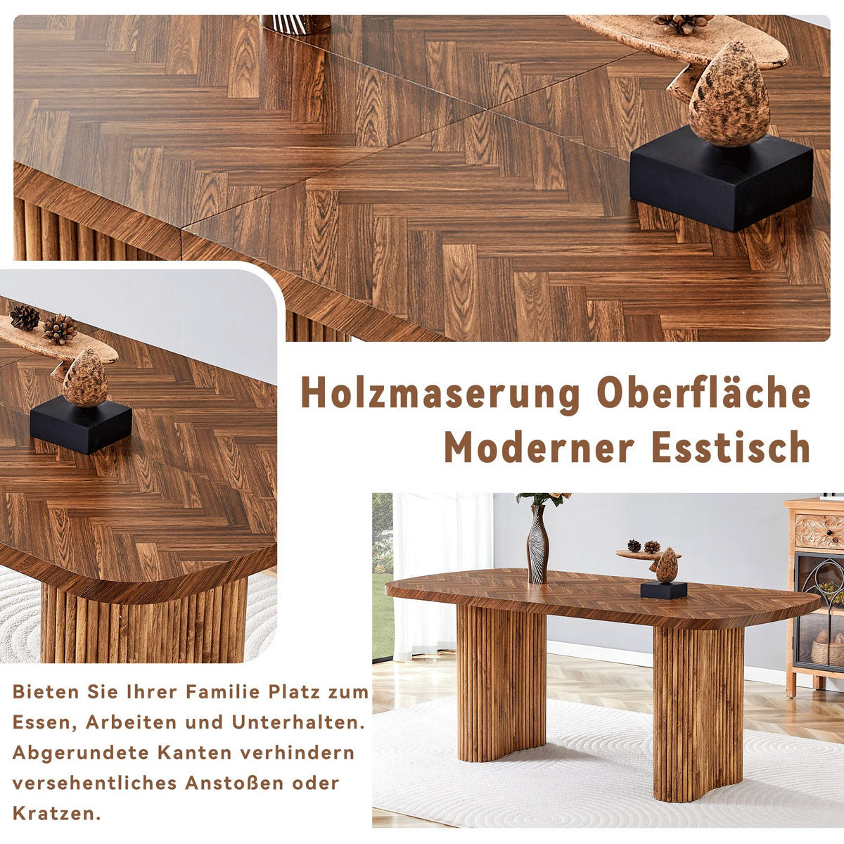 ESSTISCH 116/65/75cmHolztisch,rechteckiger Küchentisch,Braun - Braun, Holz (90/180/76cm) - LVHOM