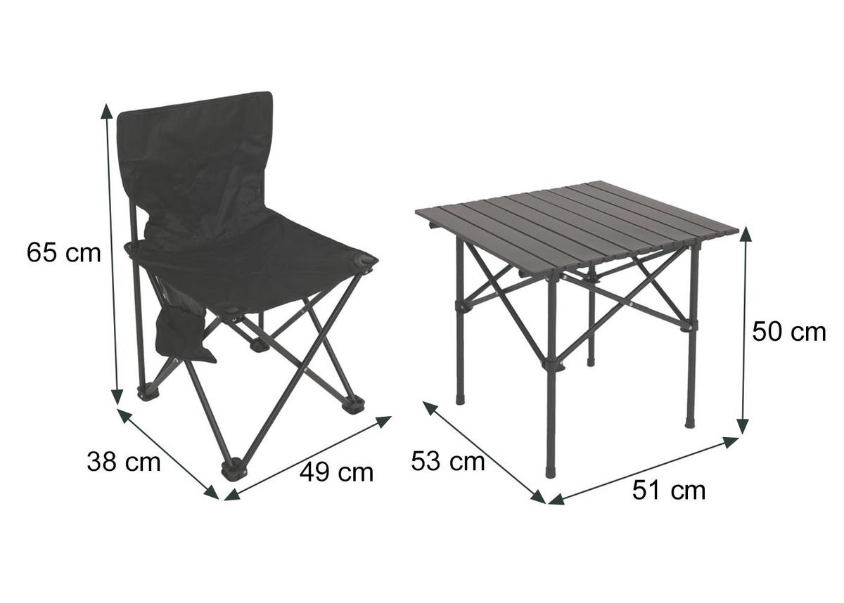 KAMPING SET Bel, Bež - bela/bež, kovina - MCW