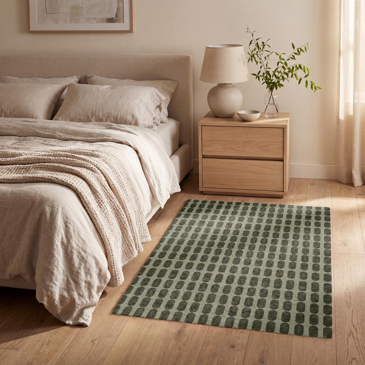 KOBERCE - Rytmické - Impact - Zelené - 80x120 cm - olivovozelená, textil/plast (80/0.4cm) - OnlyWow