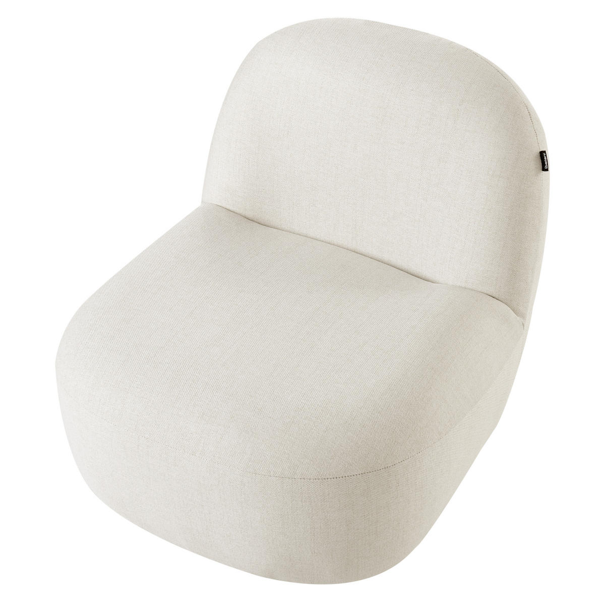 SESSEL Stoff Cremeweiß Lovberg - Creme, Kunststoff/Textil (71/74/80cm) - Beliani