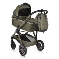 KINDERWAGEN 2 in 1 iClick grün klappbar, Wickeltasche, Sportsitz, Babywanne - Grün, Metall (74/60/106cm) - Cangaroo
