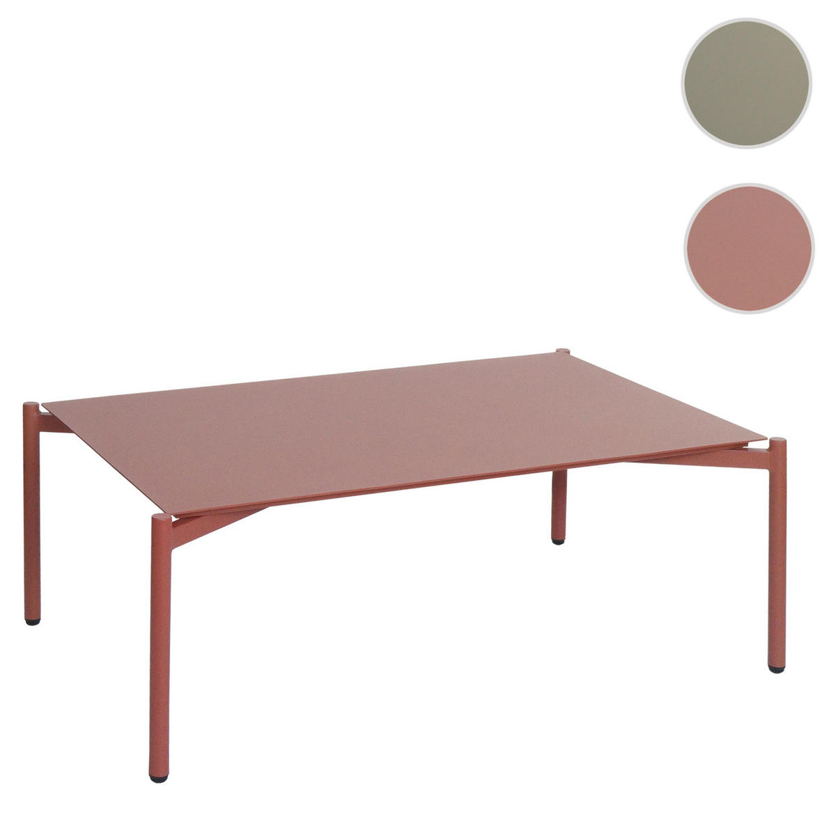 GARTENTISCH Rot - Rot, Metall (65/105/39cm) - MCW