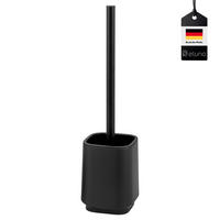 WC-GARNITUR VALONA, Soft-Touch, schwarz - Schwarz, Kunststoff (10/38/10cm) - eluno