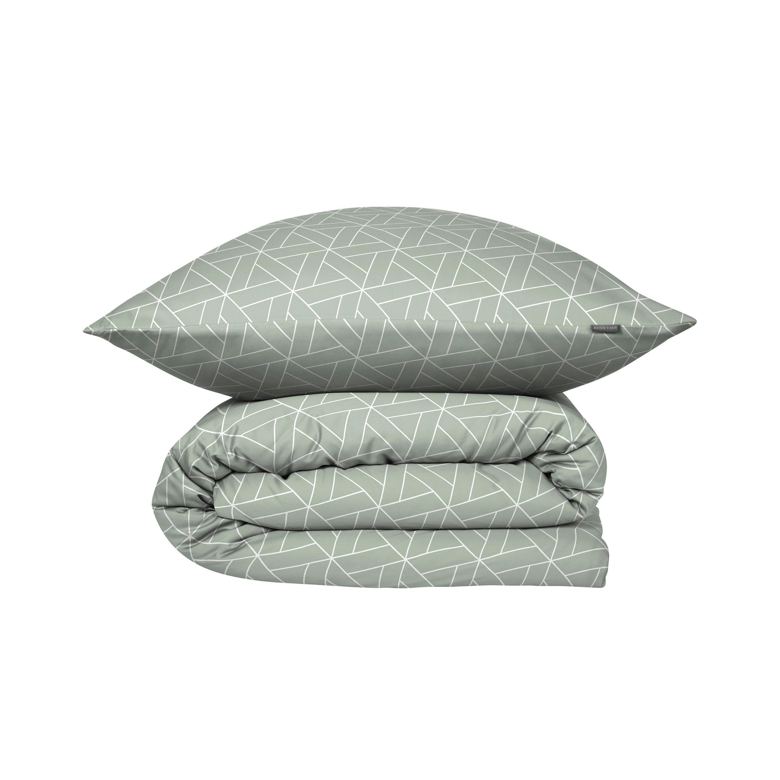 BETTWÄSCHESET Tris - Renforcé - 2-teilig - 135x200 cm - Mint - Mintgrün, Textil (135/200cm) - SCHIESSER
