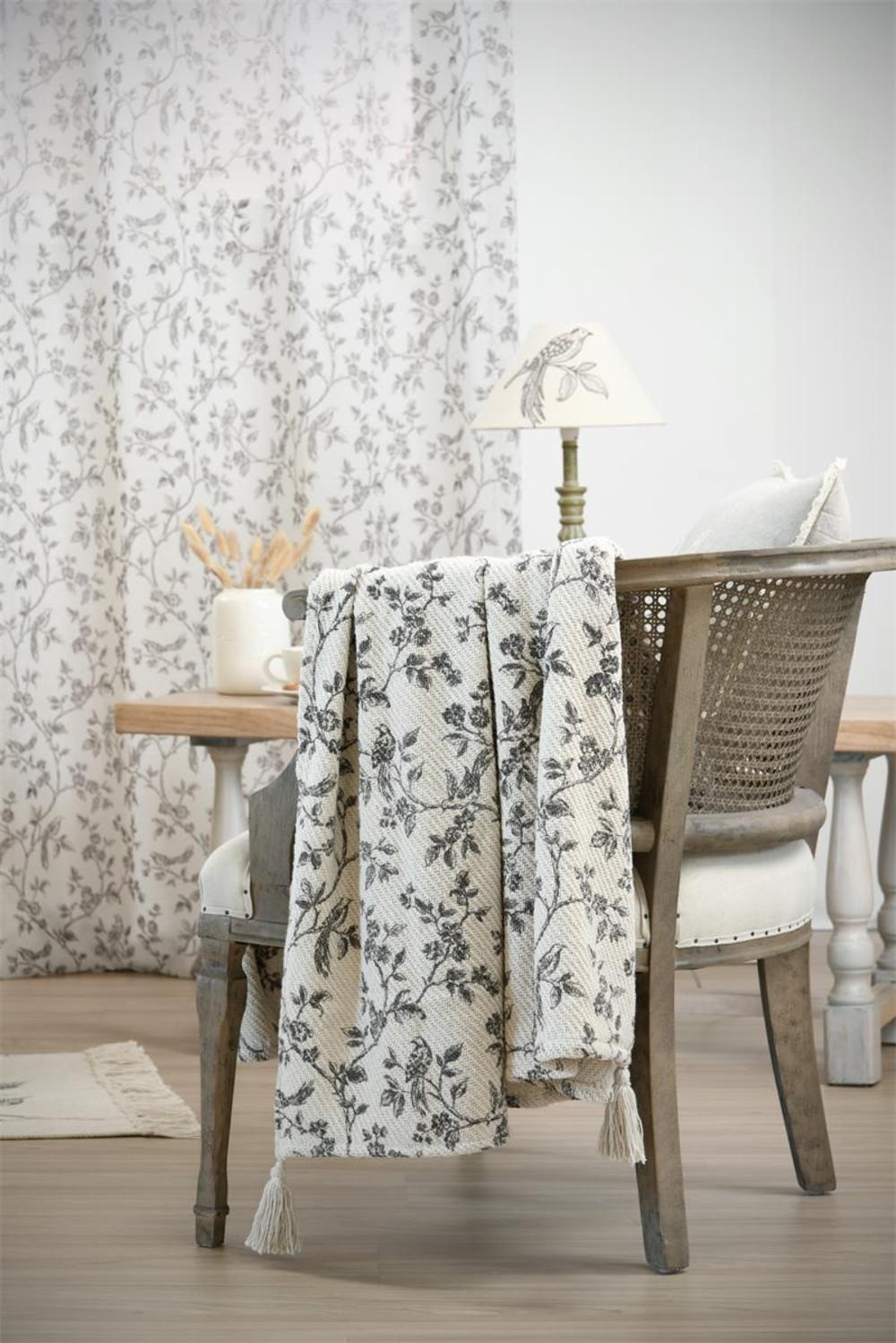 DECKE Clarine 125/150 cm - Weiß, Naturmaterialien (150/125cm)