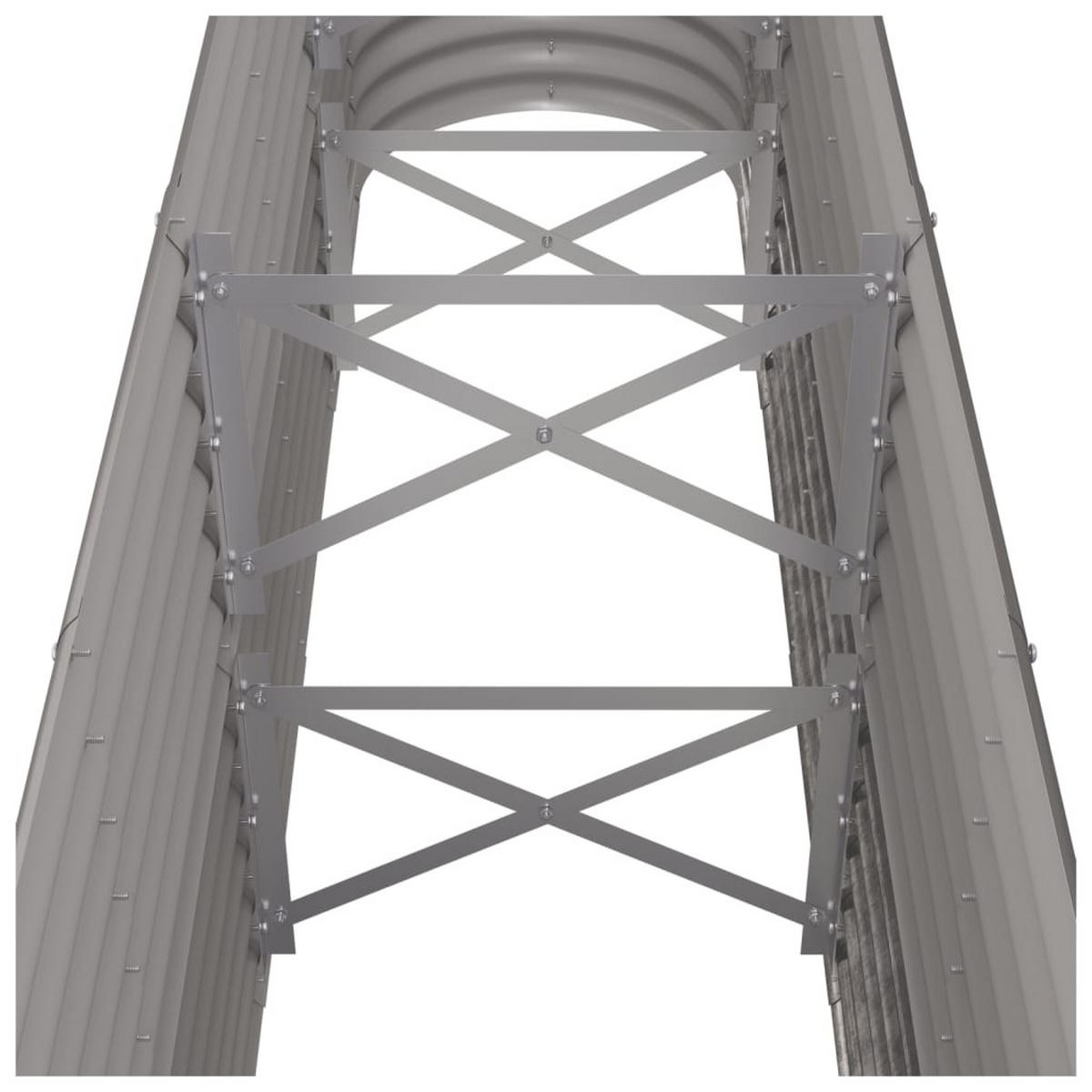 HOCHBEET Verzinkter Stahl 260/40/68 Cm Grau - Grau, Metall (260/68/40cm) - vidaXL