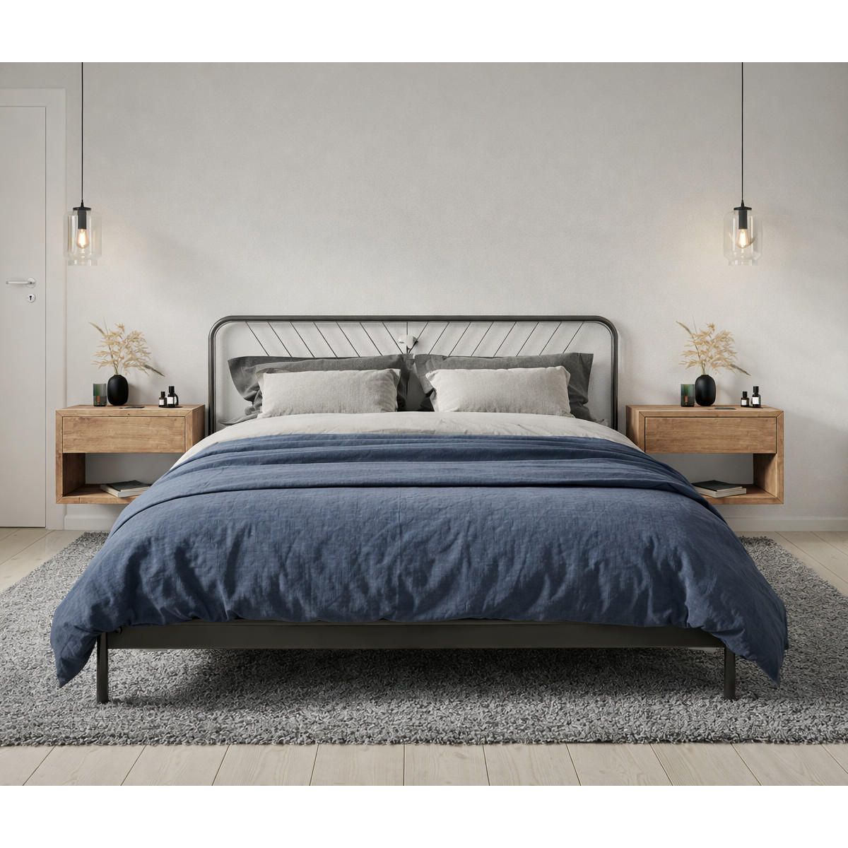 NACHTTISCH Hugo 2er Set, Eiche, 30/55/39 cm - Beige, Holz (55/39/30cm) - WOODEK
