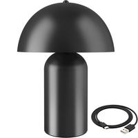 AKKU-TISCHLAMPE Kade,25 x 34 cm,schwarz - Schwarz, Metall (25/25/34cm) - tectake