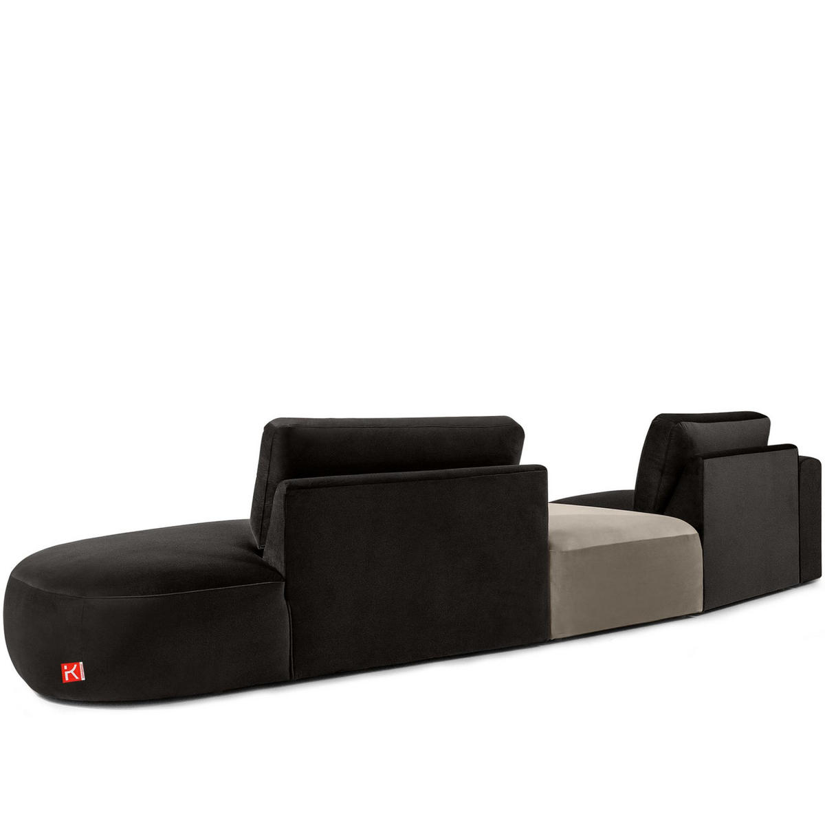 4-SITZER ECKSOFA ZUCCO Velour rechts, Braun - Braun, Textil (350/84/105cm) - KONSIMO®