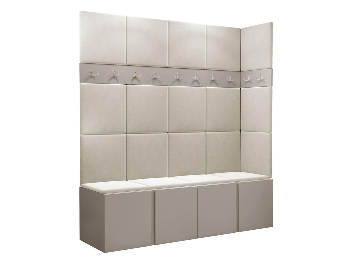 GARDEROBEN-SET Orion II - Kaschmir/Beige, Holzwerkstoff/Kunststoff (168/186/46cm) - MIRJAN24