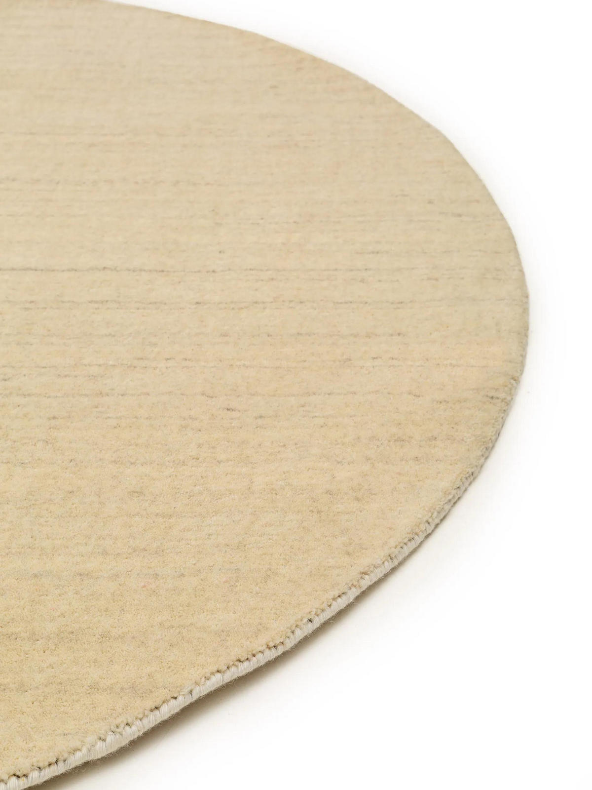 WOLLTEPPICH rund Jamal Cream ø 200 cm rund - Creme, Textil (200/200cm) - benuta Nest
