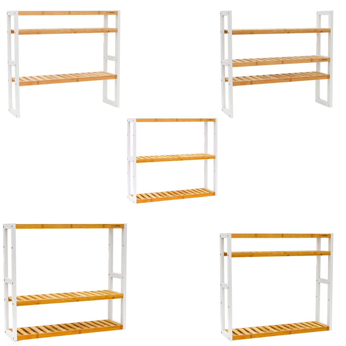 BAMBUS-WANDREGAL 60x54x15 cm - Braun, Holz (60/54/60cm) - Dunedesign