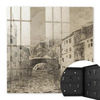 SCHLÜSSELBOX Schwarz 30x30 cm- Türöffnung nach rechts - Antike Atmosphäre - Beige, Metall (30/30/5cm) - TULUP