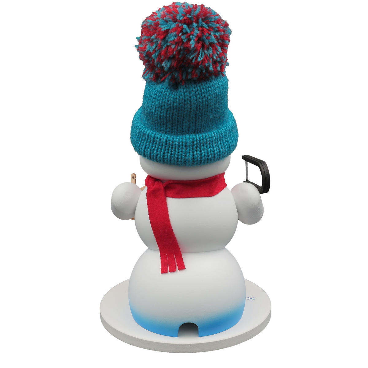 RAUCHFIGUR Schneemann Weiß Schwibbogenverkäufer 19 cm - Multicolor, Holz (15/19/0.1cm)