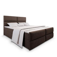 BOXBETT MULEN 180x200 cm mit Matratze und Topper - Braun - Braun, Holz (180/200cm) - MASSENO