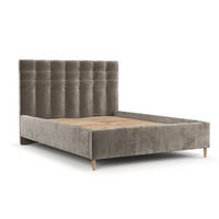 POLSTERBETT Soma 120/200 cm Beige im Lotta Stoff - Beige/Naturfarben, Holz/Holzwerkstoff (120/200cm) - AltaBeds