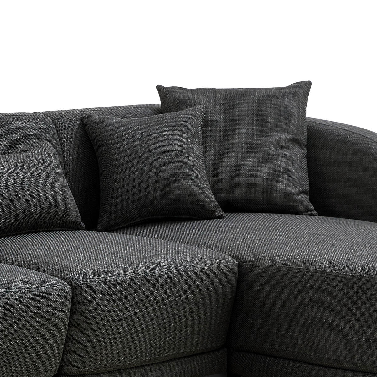 ECKSOFA 260x165x72 dunkelgrau JONAH - Grau, Kunststoff (260/165cm) - Massivmoebel24