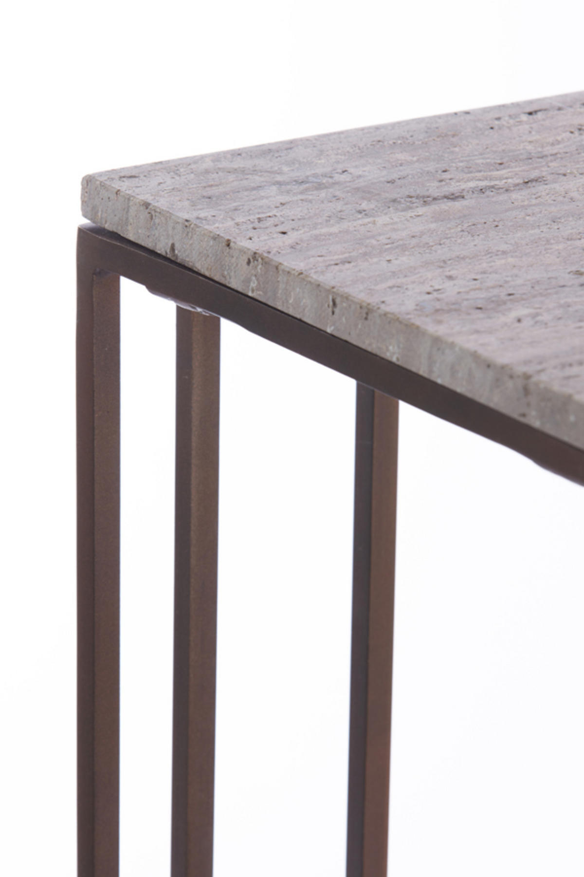 BEISTELLTISCH Roshan Braun 41/31/66 cm - Braun/Grau, Metall (41/31/66cm) - Light & Living