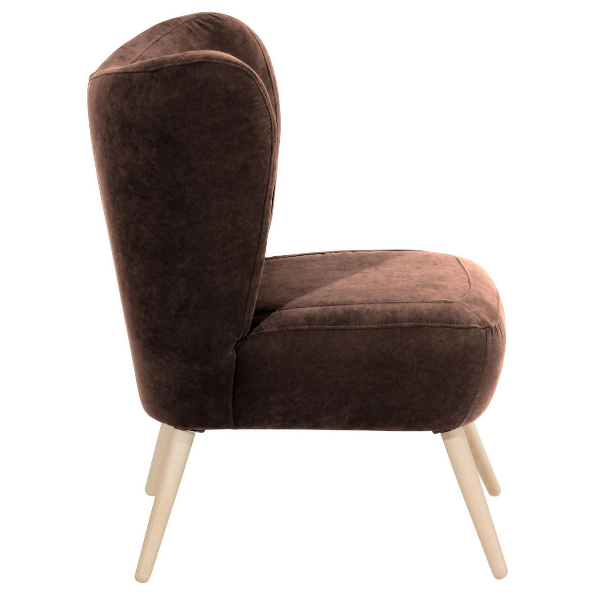 SESSEL Kathy Bezug Veloursstoff Buche natur / braun - Braun, Kunststoff (70/86/69cm) - 58aufmkessel