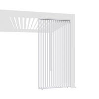 LAMELLENWAND für Pergola vertikal aus Aluminium 123cm Weiß - Weiß, Metall (123/234/6cm) - WEIDE