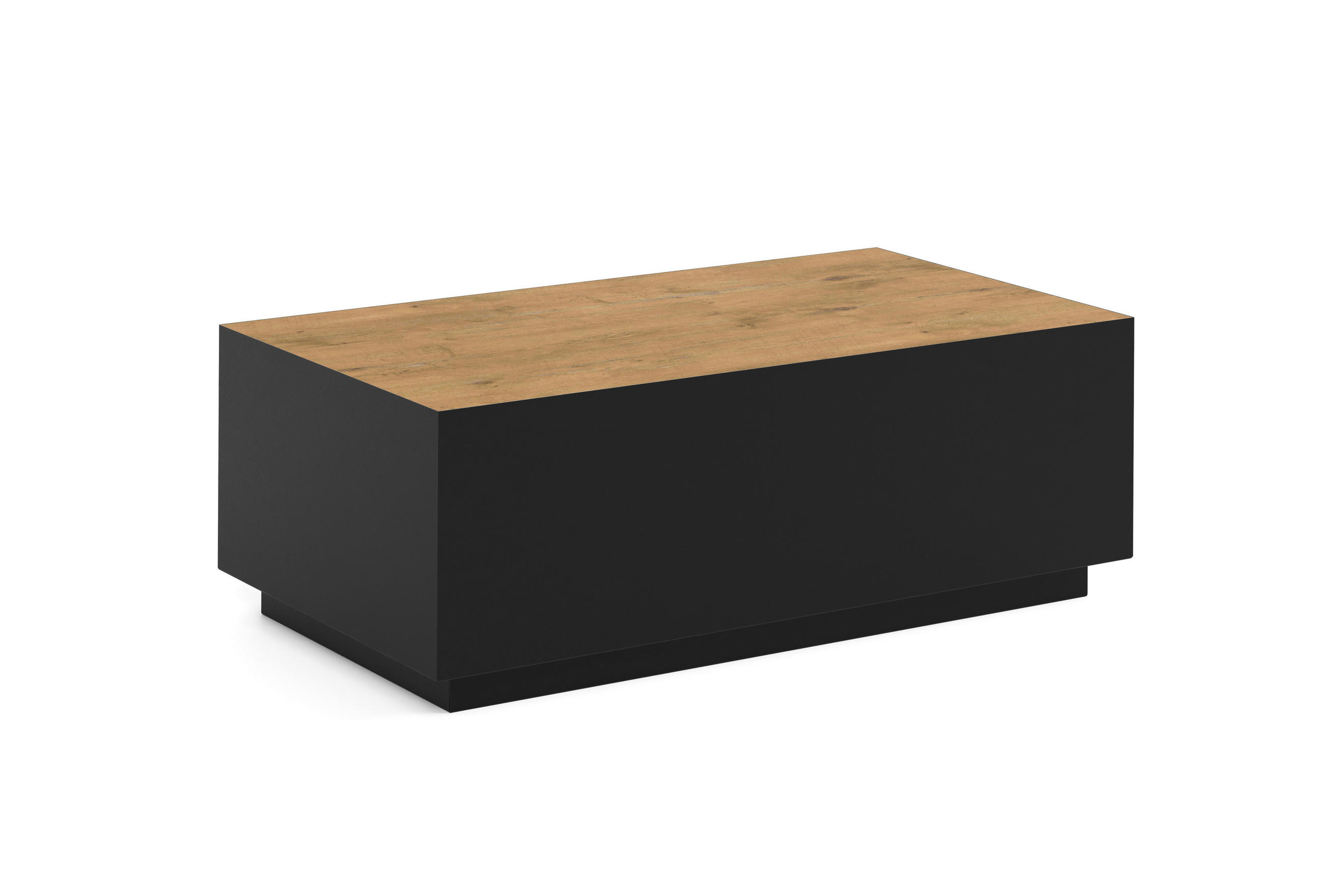 COUCHTISCH MORISS - Alteiche/Schwarz, Holzwerkstoff (55/100/36cm) - Meblini