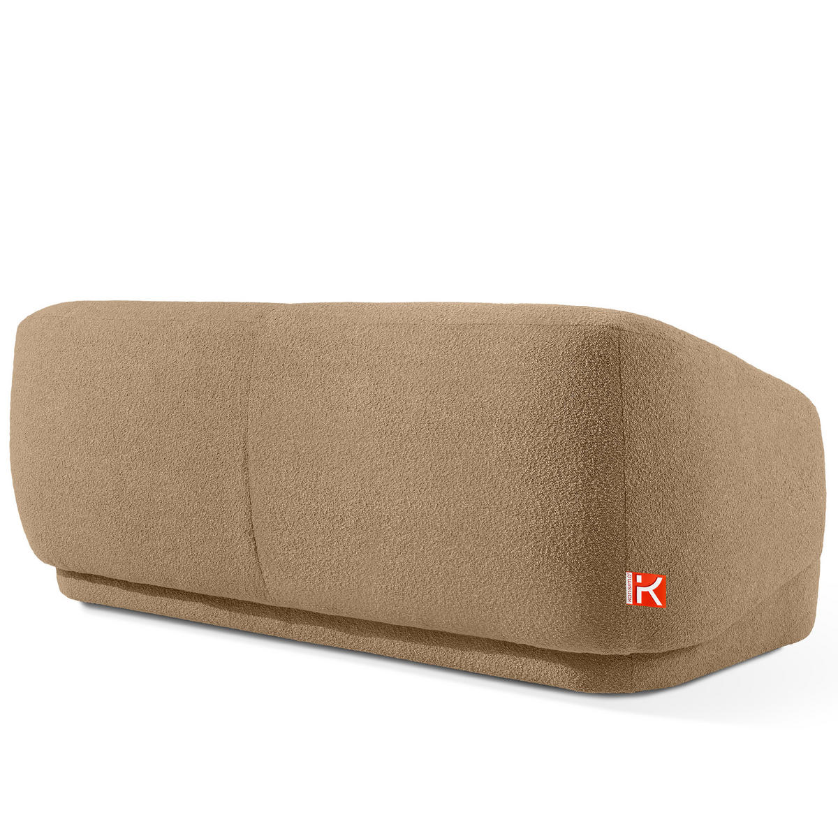 EINZELSOFA VIRA, Dunkelbeige, Bouclé - Schwarz/Braun, Holz/Holzwerkstoff (210/84/100cm) - KONSIMO®