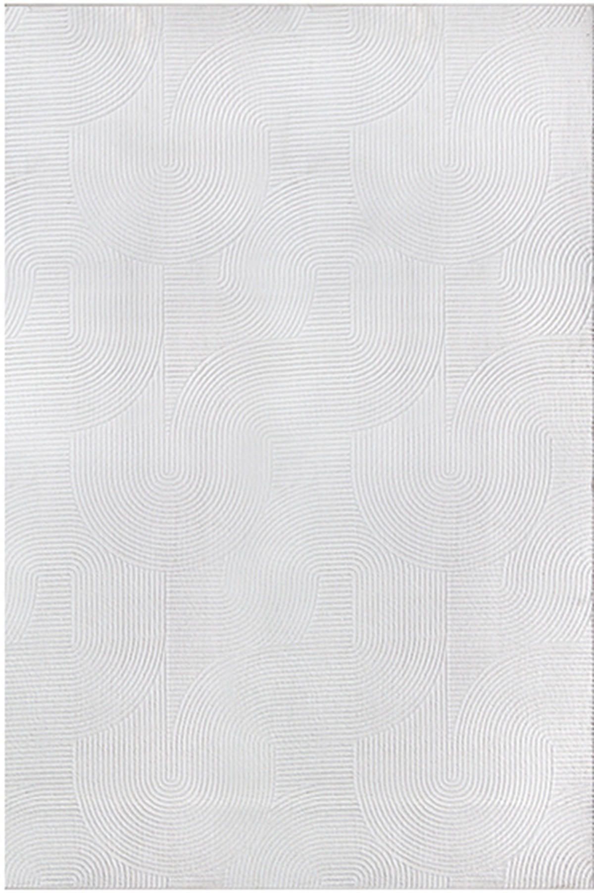 KURZFLORTEPPICH Antirutsch Geometrisch DALAR Polypropylen Weiß 200 x 280 cm - Weiß, Textil (200/280cm) - KADIMA DESIGN